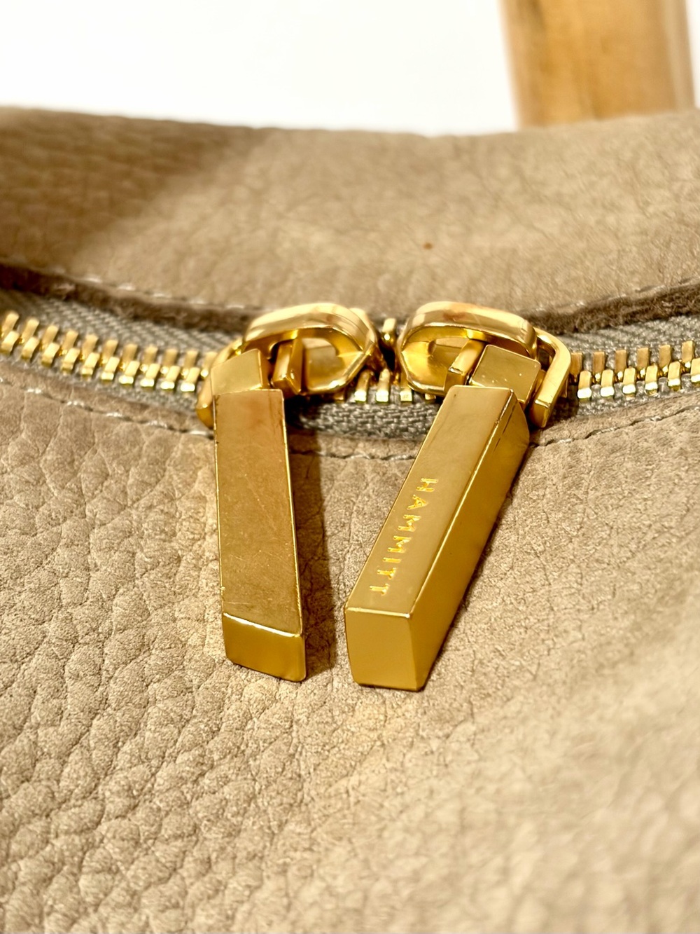Hammitt Daniel MD Satchel In Natural Grey/ Brushed Gold/Missing CB Strap EUC - Picture 7 of 14
